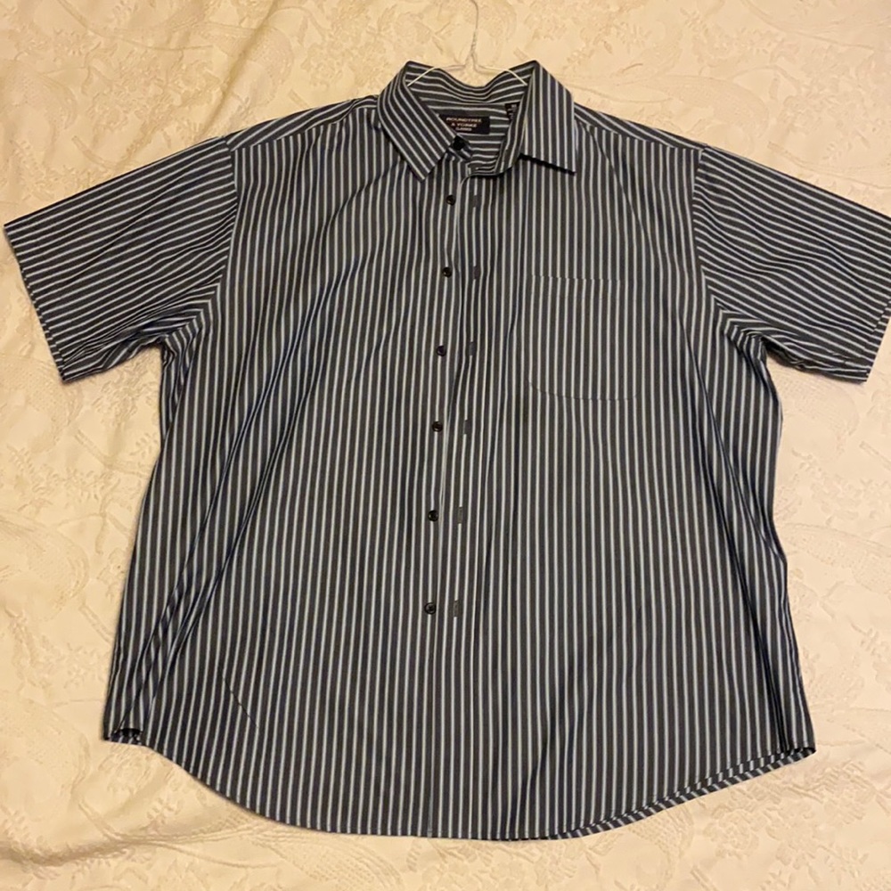 Blue Striped Button-down shirt